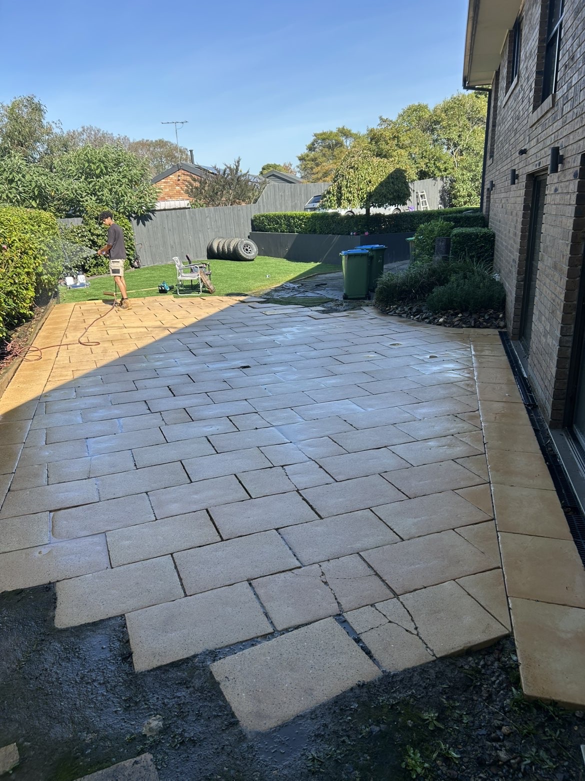 Pavers after cleaning